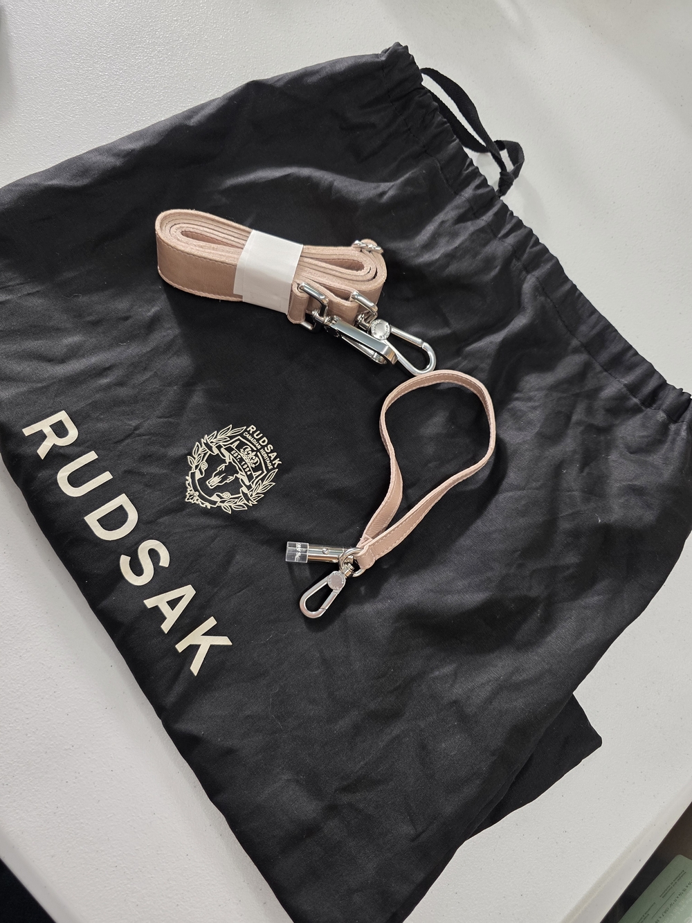 RUDSAK Blush Leather Strap and Dust  bag Set
